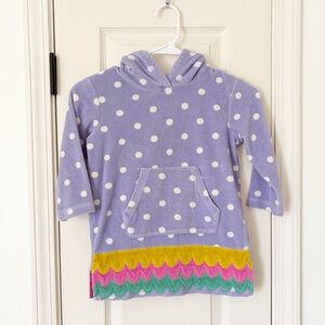 Mini Boden Toweling Terrycloth Girls Swim Cover-Up Chicken 4-5y runs small